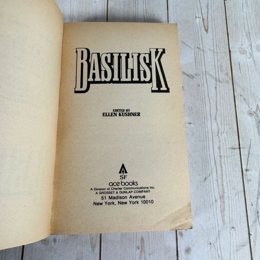 Basilisk Ellen Kushner Anthology 1980 First Ace Printing Fantasy Ace Books